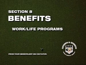 Poster for Sebben and Sebben Employee Orientation