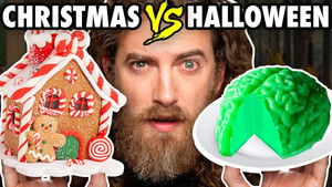 Poster for Christmas vs. Halloween Food Challenge Poster for Christmas vs. Halloween Food Challenge