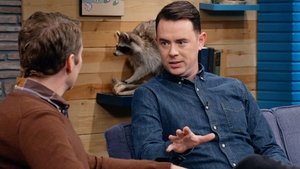 Poster for Colin Hanks Wears a Denim Button Down and Black Sneakers