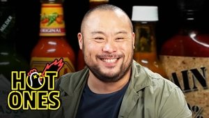 Poster for David Chang Sweats Like Crazy While Eating Spicy Wings