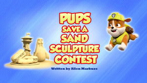 Poster for Pups Save a Sand Sculpture Contest