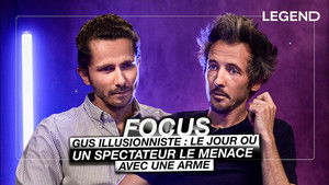 Poster for Illusionist Gus: the day an audience member pulled a gun on him