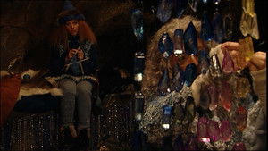 Poster for Stocking tram, rug weaving and rubbish