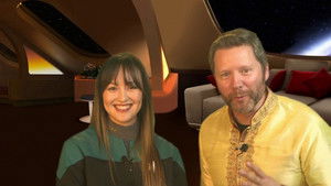 Poster for Seven years of Deep Space Nine with unit production manager Robert della Santina