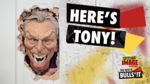 Poster for Tony Blair in The Shining?!