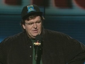 Poster for Crackers vs. The Egg Farm, The Michael Moore Playset, American Apartheid