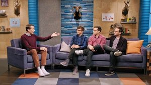Poster for The Lonely Island Wear Dark Pants and Eyeglasses