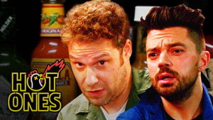 Poster for Seth Rogen and Dominic Cooper Suffer While Eating Spicy Wings