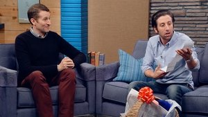 Poster for Simon Helberg wears a Sky Blue Button Down and Jeans
