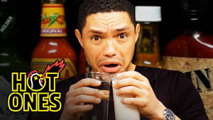 Poster for Trevor Noah Rides a Pain Rollercoster While Eating Spicy Wings